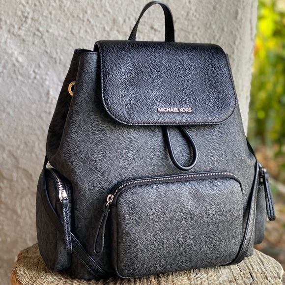 Michael Kors Handbags - Michael Michael Kors Abbey Large Logo Backpack